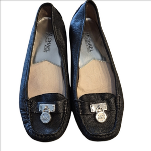MICHAEL Michael Kors Hamilton Black Leather Loafers for Women